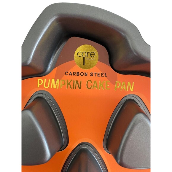 NEW Core Kitchen Carbon Steel Non-Stick Pumpkin Jack-O-Lantern Fluted Cake Pan - Picture 2 of 3